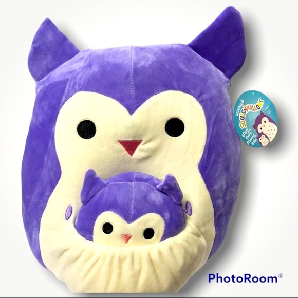 Squishmallows Other - Squishmallow 2021 Mom And Baby 12” Purple Owl “Holly” Series 1 Kellytoy New